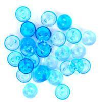 Trimits Mini Craft Transparent Round Buttons - Turquoise Shades - Home - Crafts