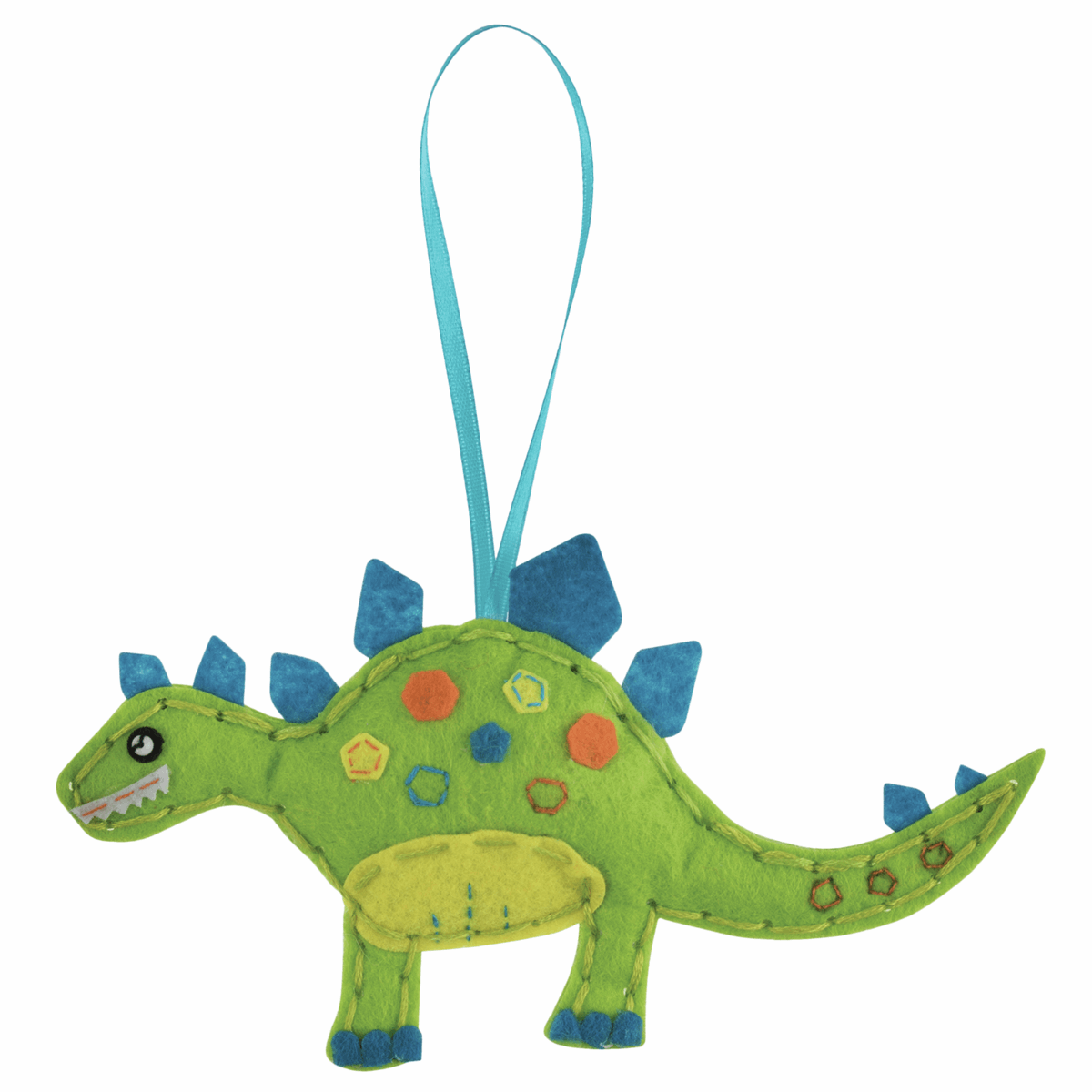 Trimits Pre - Punched Shaped Acrylic Felt Kit For Beginners 14.5 x 10cm. - Dinosaur - Home - Crafts