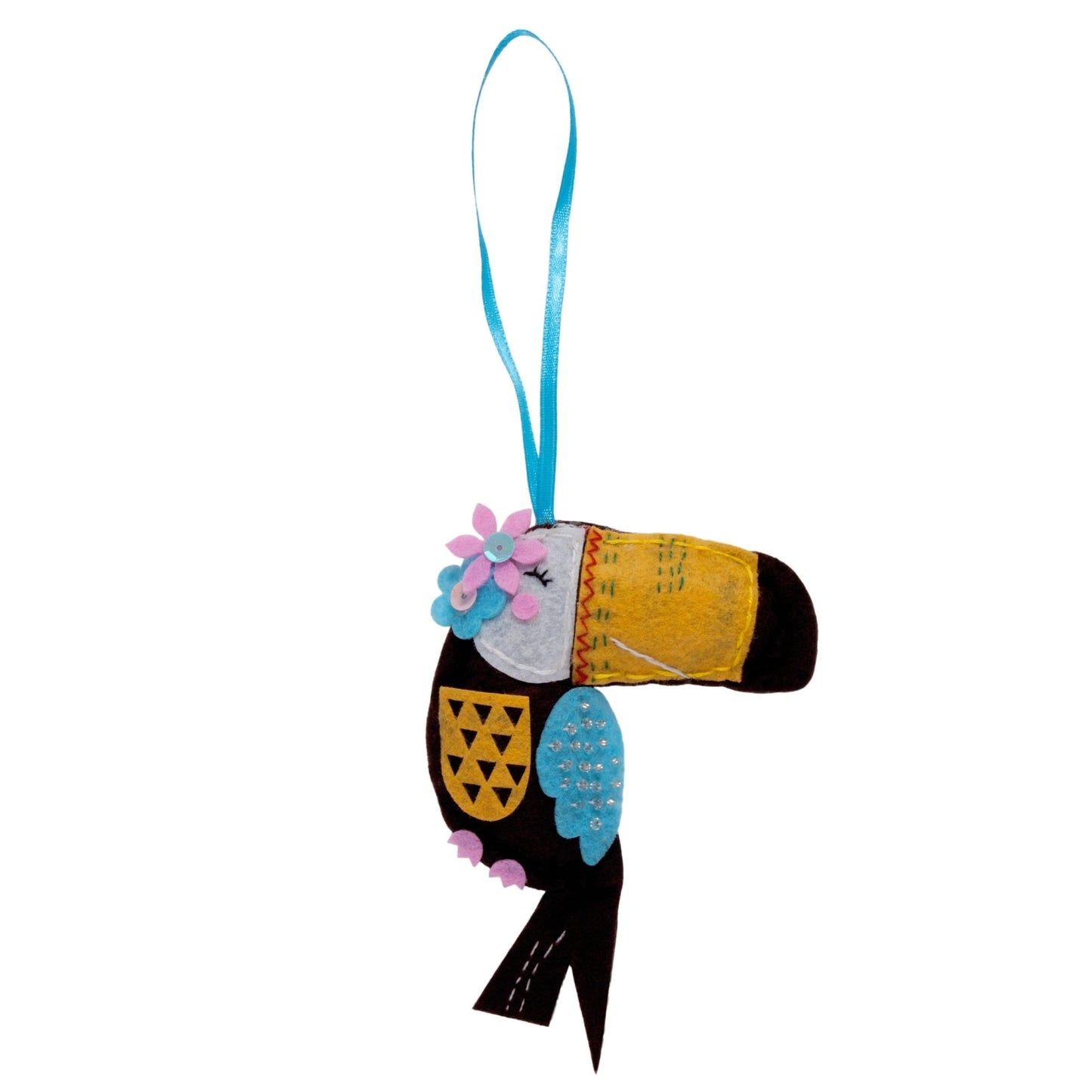 Trimits Toucan Pre Punched Shaped Acrylic Felt Kit For Beginners 12cm x 9cm - Home - Crafts