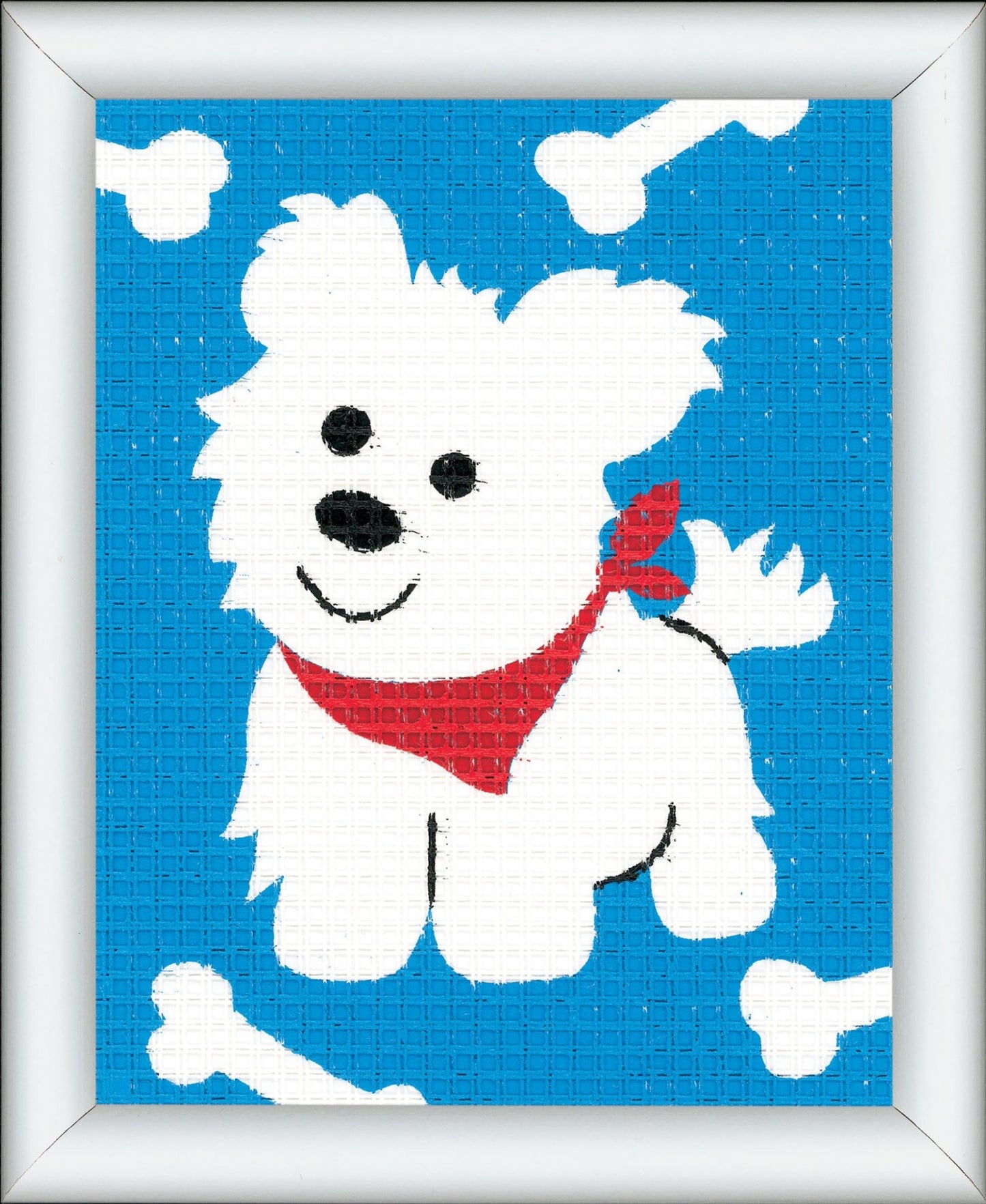 Vervaco Needlepoint Tapestry Canvas Kit Needlecraft 12.5x16cm - Dog - Home - Crafts