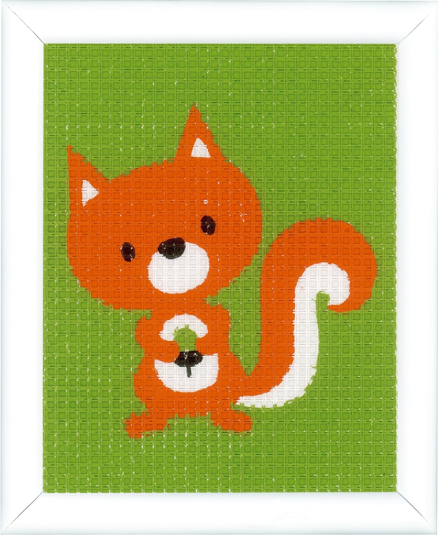 Vervaco Needlepoint Tapestry Canvas Kit Needlecraft 12.5x16cm - Little Squirrel - Home - Crafts