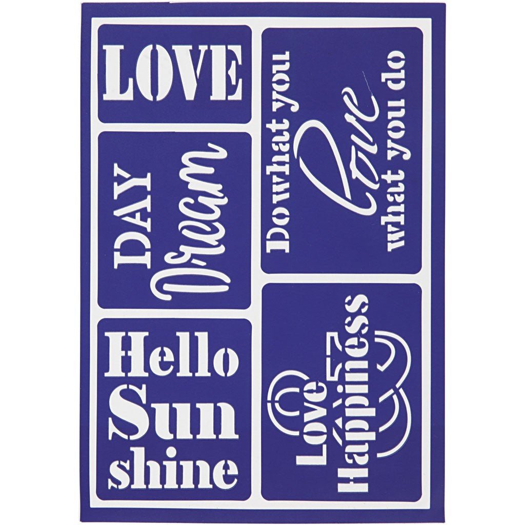 Viva Decor Hello Sunshine Flexible Self Adhesive Stencil Sheet For Paper Wood Crafts - Home - Crafts