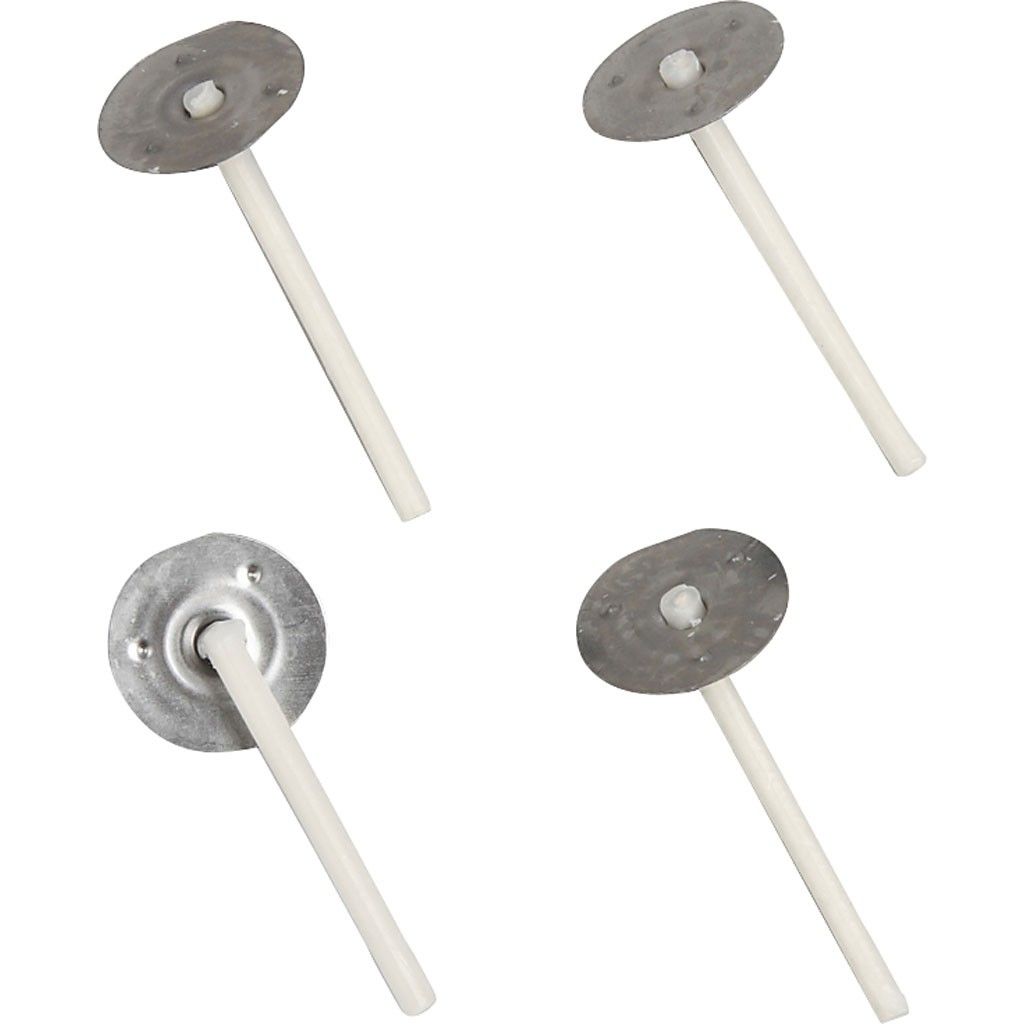 Waxed Candle Wicks L: 3.5 cm Thickness 2 mm, 100 Pieces - Home - Crafts