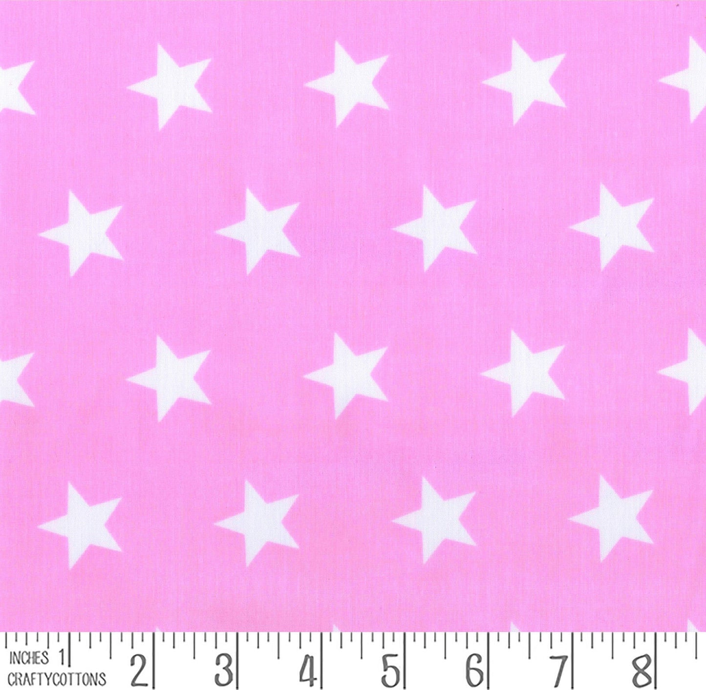 White Stars Polycotton Children Fabric Choose Size - Home - Crafts