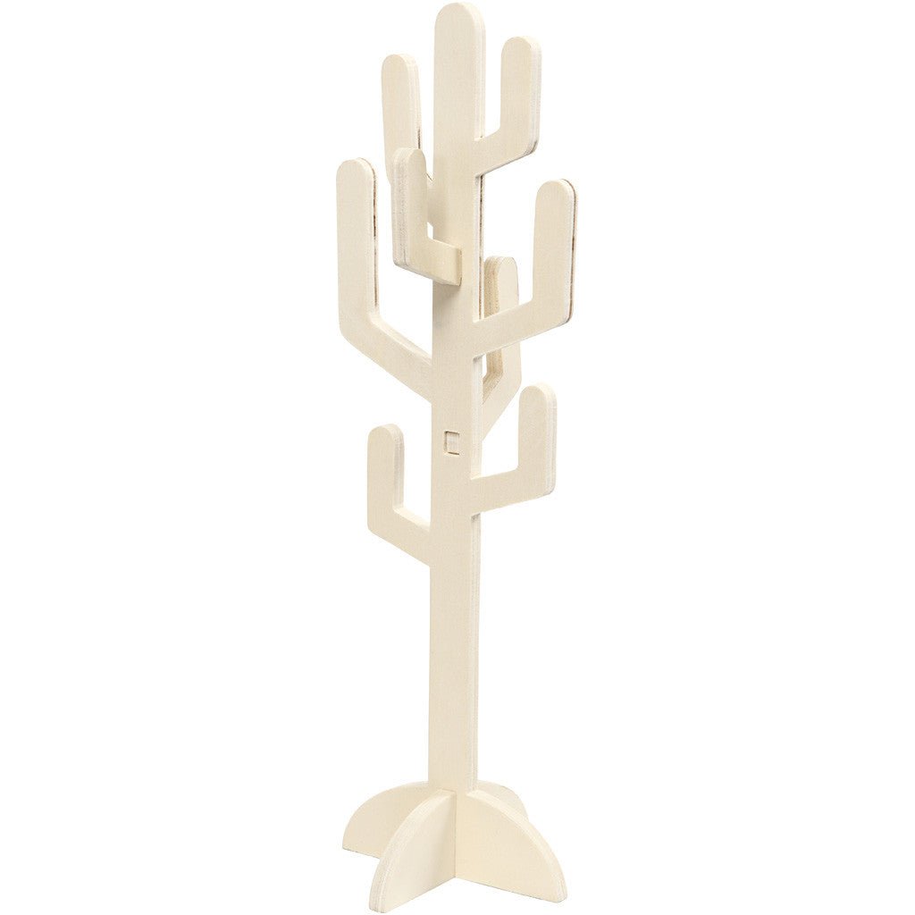 Wooden Cactus Decoration Crafts H: 38 cm W: 12 cm - Home - Crafts
