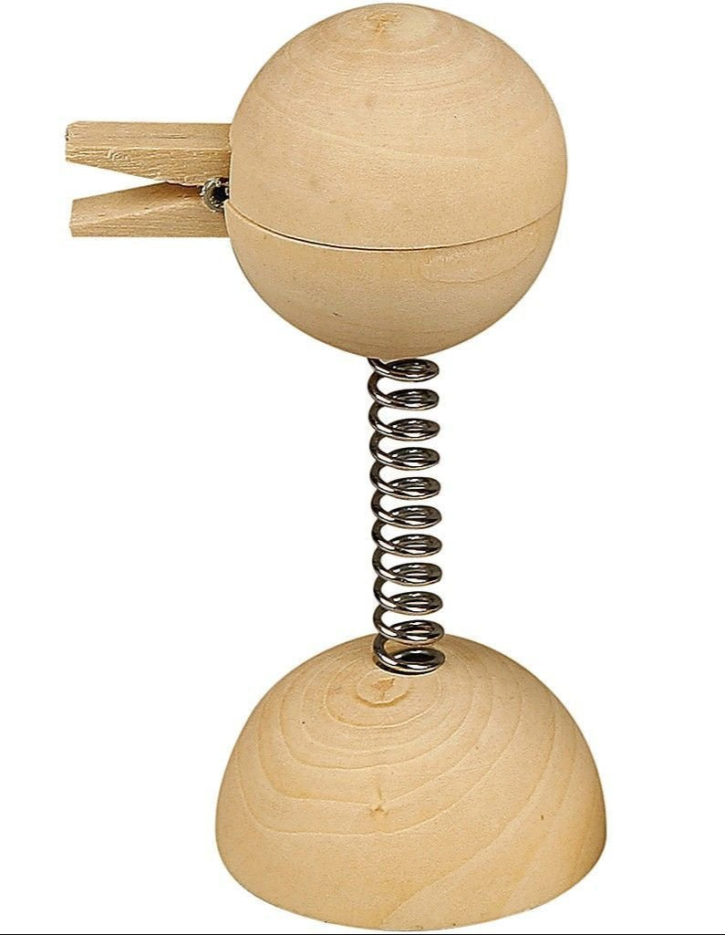 Wooden China Berry Peg With Spring For Decoration 10.5 cm - Home - Crafts