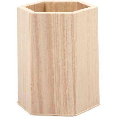 Wooden Craft Pencil Holder Desk Organiser Create Decorate/Decoration Personalise - Home - Crafts