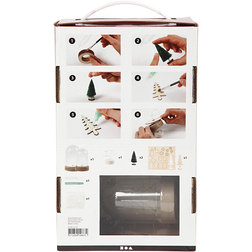 Wooden DIY Kit Plastic Bells Xmas Trees LED Light Decoration Crafts - Christmas Scene - Home - Crafts
