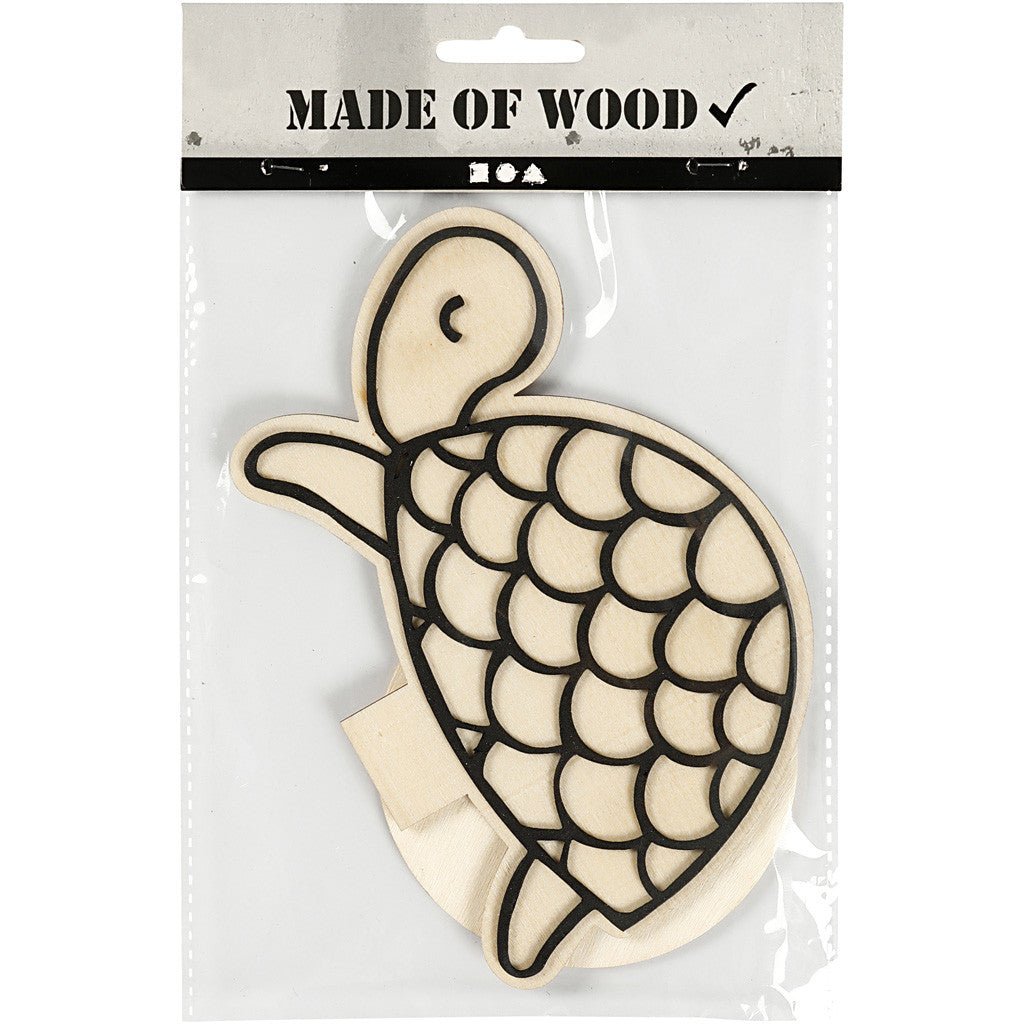 Wooden EVA Foam Figure With Stand Decoration Crafts H: 10 cm - Turtle - Home - Crafts