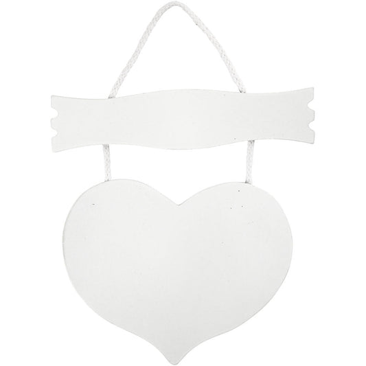Wooden Heart Sign With Cord Hanging Decoration Figures Crafts 28x19 cm T: 5 mm - Home - Crafts