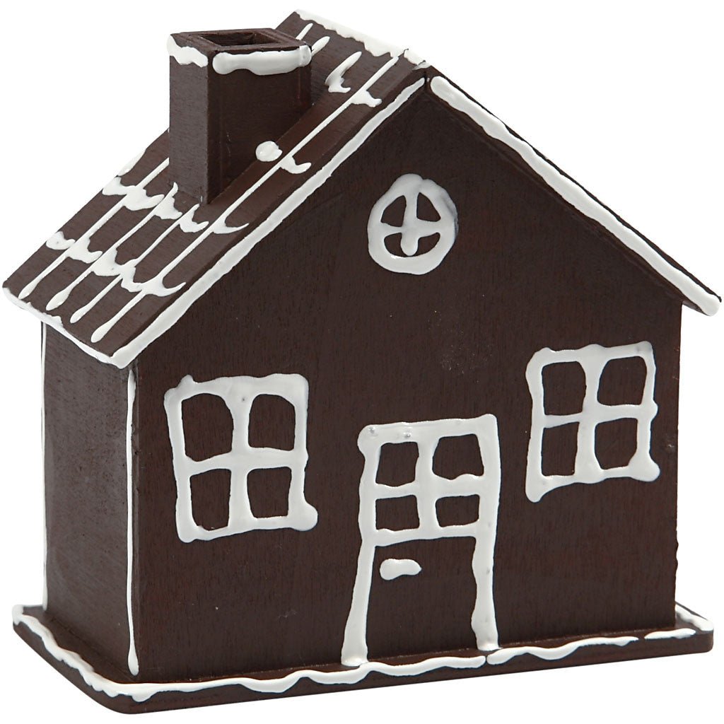 Wooden House Shaped Money Box Decoration Crafts 10.1x10x5.4 cm - Home - Crafts