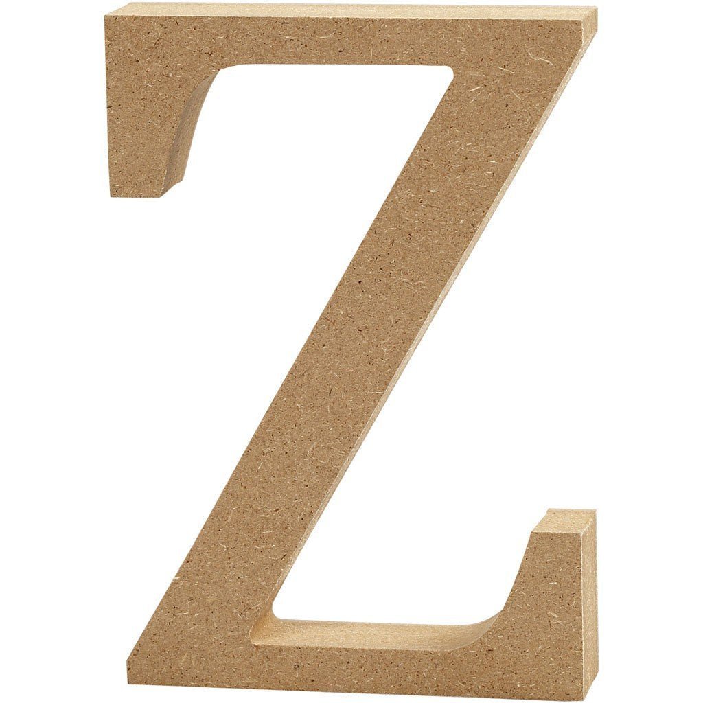 Wooden Letter Small 8cm MDF Capital Letters Numbers & Symbols for Crafts - Z - Home - Crafts
