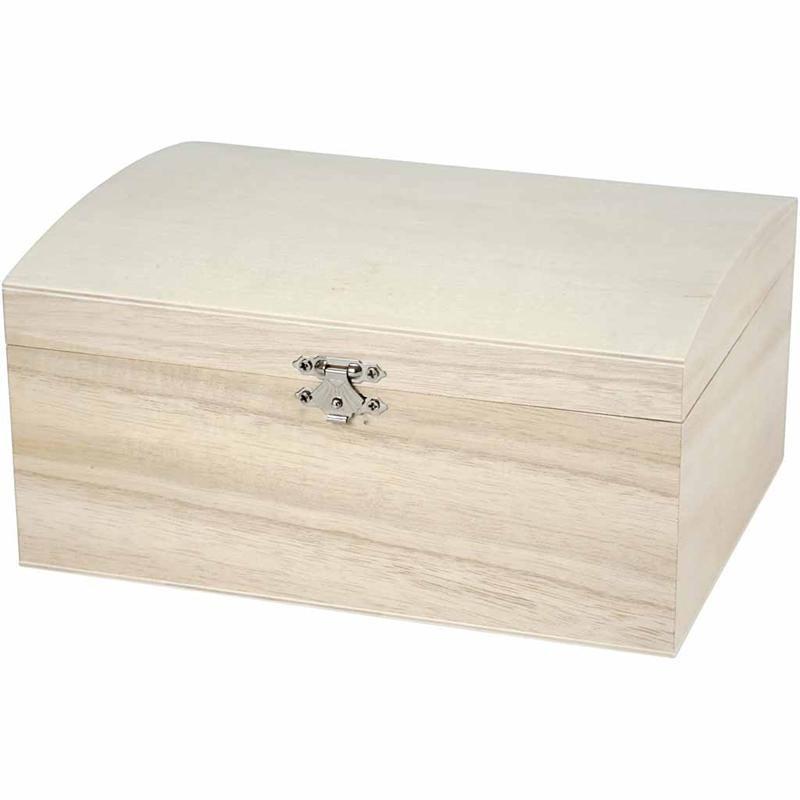 Wooden Treasure Chest Storage Box 22cm Decorate or Paint - Home - Crafts