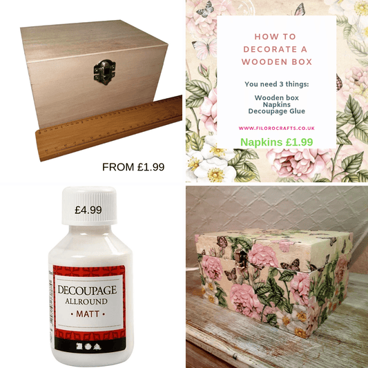 How to decorate a wooden box with napkins and decoupage glue - Home-Crafts