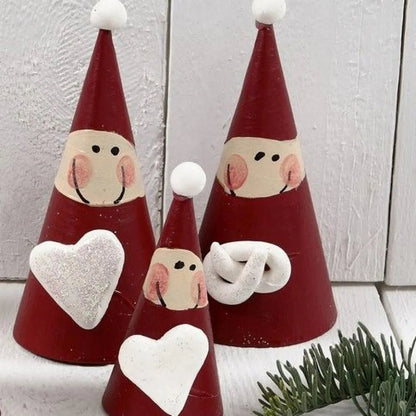 10 x Round Cardboard Cones H:8cm D:4cm Craft Handmade Paper Mache Create/Decorate