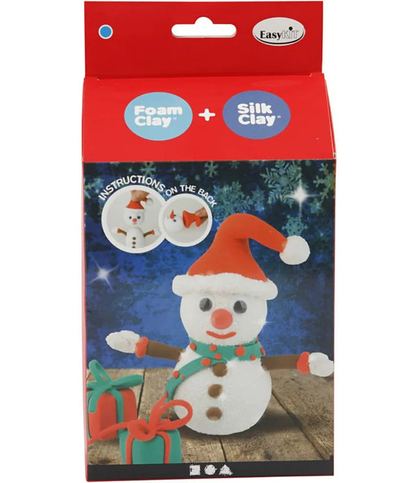 Foam Silk Clay Funny Friends DIY Set For Snowman Making Moulding Modelling Craft