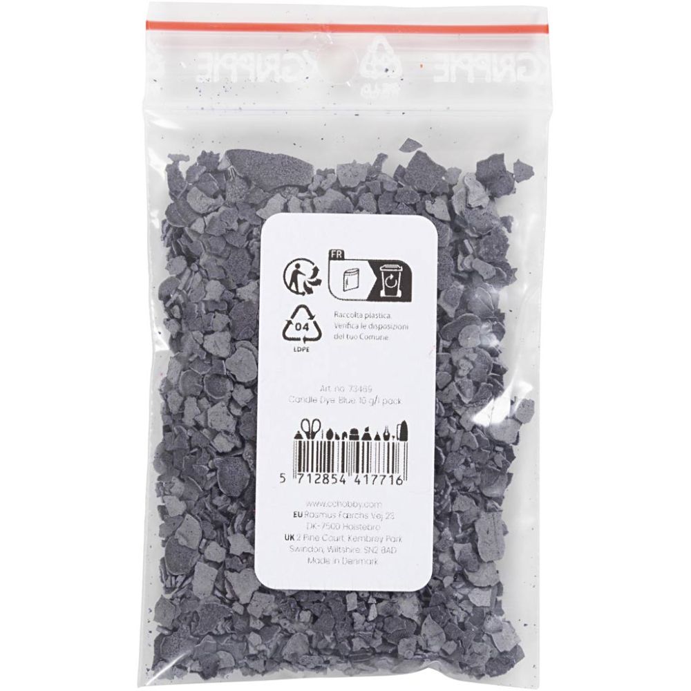 10g Blue Universal Candle Dye Flakes - Concentrated Color Pigments for Soy Wax, Paraffin & Candle Making - Home - Crafts