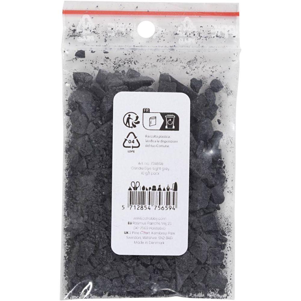 10g Light Grey Universal Candle Dye Flakes - Concentrated Color Pigments for Soy Wax, Paraffin & Candle Making - Home - Crafts