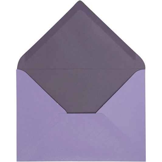 10x Envelopes 11.5x16cm Dual Matching Colours Hammered White Core Confirmation Parties