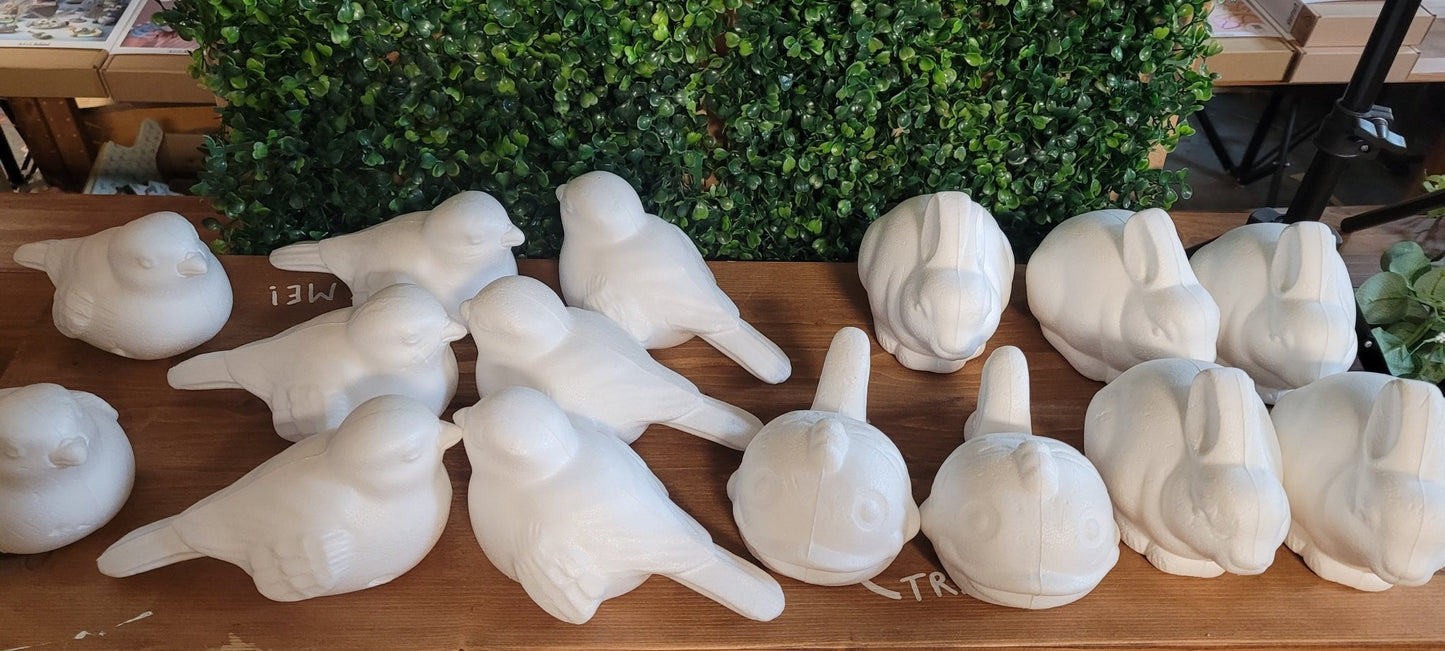 15 x Polystyrene Job Lot Of Birds Fishes Rabbits As Seen - CLEARANCE HALF PRICE - Home - Crafts