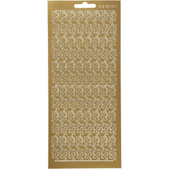 Borders Gold 10 x 23 cm Self-Adhesive Foil Stickers with Motif