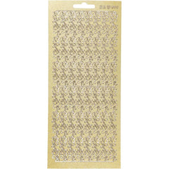 Borders Gold 10 x 23 cm Self-Adhesive Foil Stickers with Motif