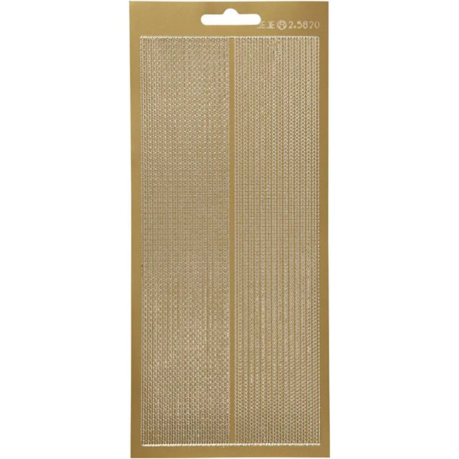 Borders Gold 10 x 23 cm Self-Adhesive Foil Stickers with Motif