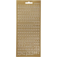 Alphabet Gold 10 x 23 cm Self-Adhesive Foil Stickers