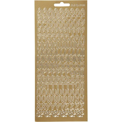 Alphabet Gold 10 x 23 cm Self-Adhesive Foil Stickers