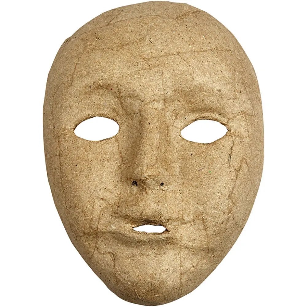 17.5cm Full Face Mask Parade Paper Mache Festival Carnival Halloween
