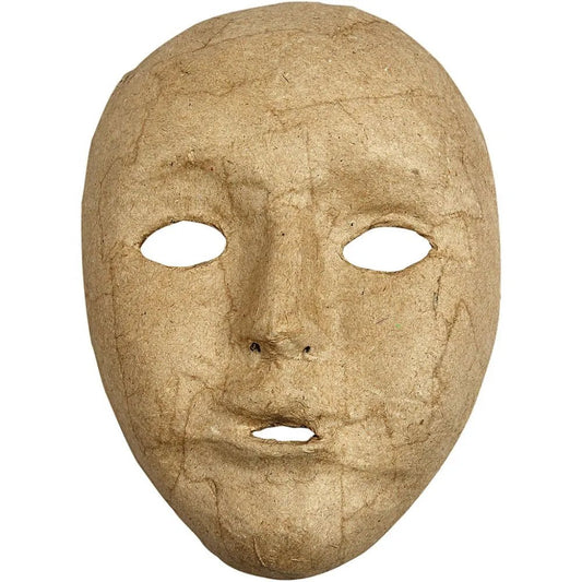 17.5cm Full Face Mask Parade Paper Mache Festival Carnival Halloween
