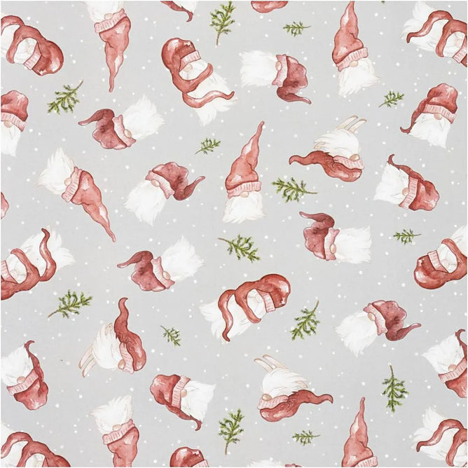 2M Santa With A Large Hat Gift Wraps High-Quality Wrapping Paper Motifs