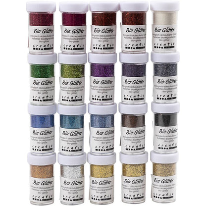 20 x Biodegradable Eco Glitter Craft Sparkles Card Making Scrapbooking Decorations - Home-Crafts