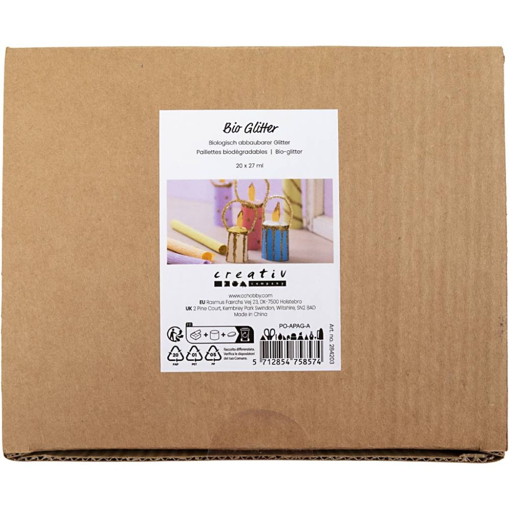 20 x Biodegradable Eco Glitter Craft Sparkles Card Making Scrapbooking Decorations - Home-Crafts