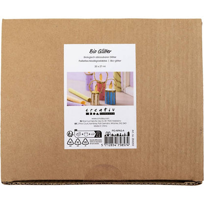 20 x Biodegradable Eco Glitter Craft Sparkles Card Making Scrapbooking Decorations - Home-Crafts