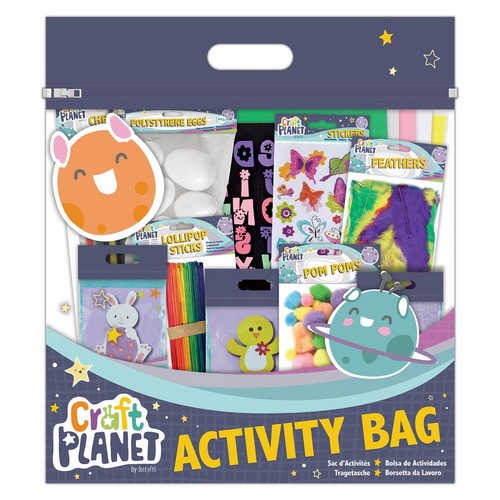 Easter Goody Bag Craft Activity Egg Polystyrene Feathers Pompoms Lollipop Sticks