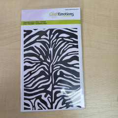 Craft Emotions Clear Silicone Stamp - Tiger Zebra Print