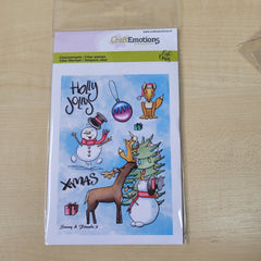 Craft Emotions Clear Silicone Stamp - Snowy & Friends