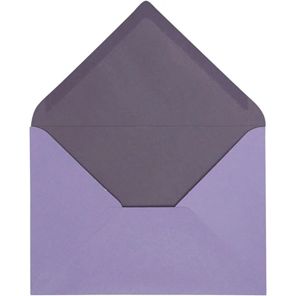 10x Envelopes 11.5x16cm Dual Matching Colours Hammered White Core Confirmation Parties