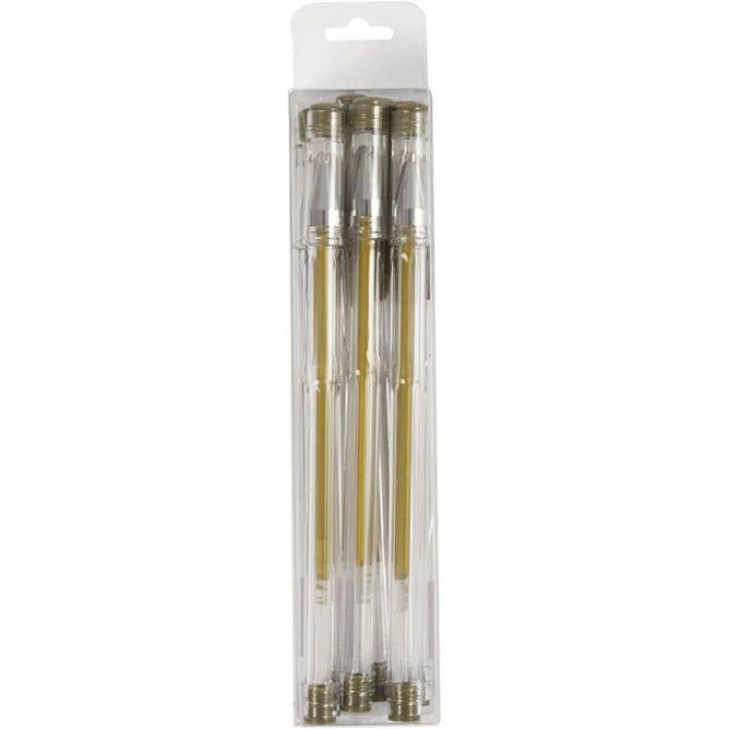 6x Gel Pens Golden Colour Writing Drawing Painting Markers Pieces Stationary
