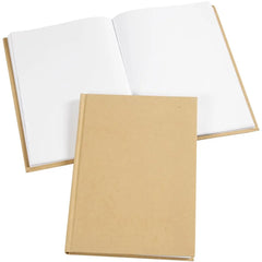 Brown A5 Sketchbook Portrait Blank Notebook Writing Drawing 60 Pages 8 mm Thick