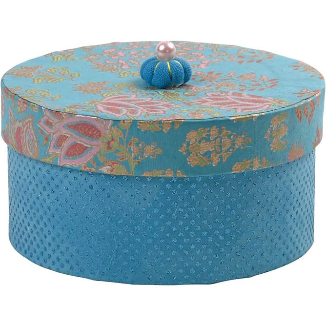 3 Round Shaped Boxes Craft Storage Brown Paper Mache Create Decorate Hand Made