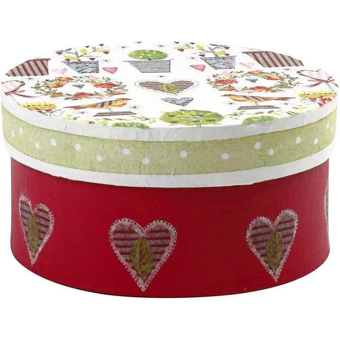 3 Round Shaped Boxes Craft Storage Brown Paper Mache Create Decorate Hand Made