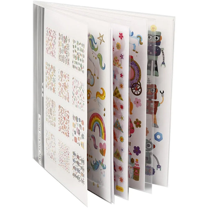Sticker Booklets Self-Adhesive Christmas Assorted 12 Sheets Glitter Kids