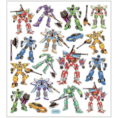 Transformers Plastic Foil Colourful Glitter Stickers 15cm Embellishments Sheet