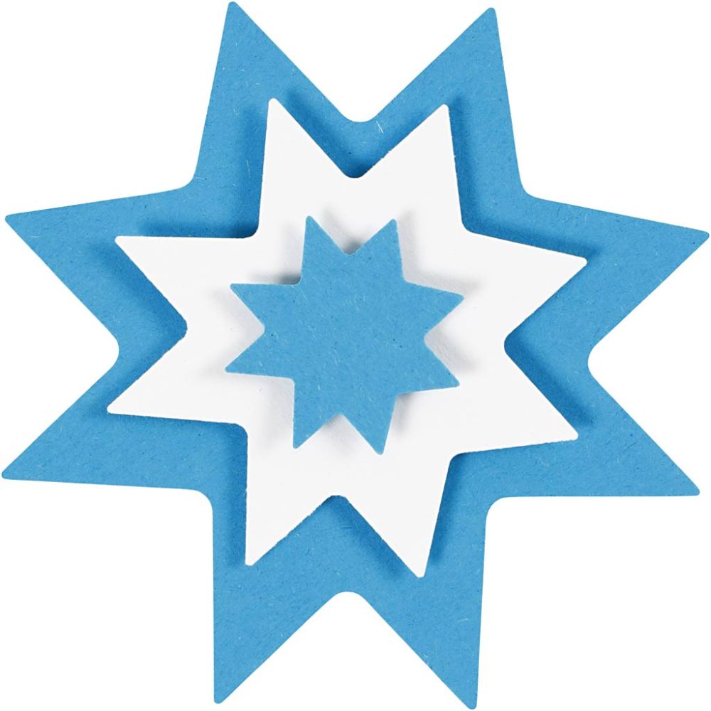3 - Piece Nested 8 - Pointed Star Craft Punch Set - 25/50/75mm Paper Punches for Scrapbooking - Home - Crafts