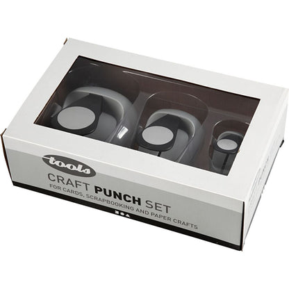 3 - Piece Nested Circle Craft Punch Set - 25/49/75mm Paper Punches for Scrapbooking - Home - Crafts