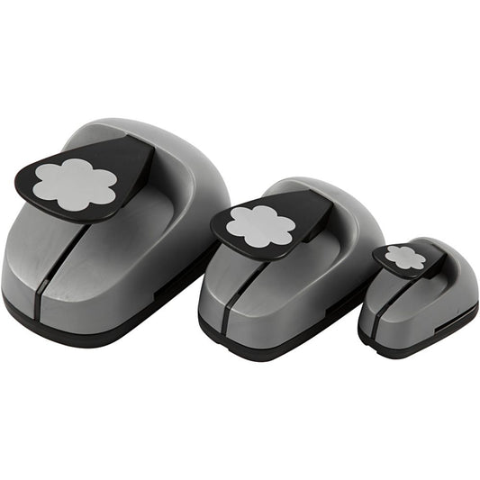 3 - Piece Nested Flower Craft Punch Set - 25/49/75mm Paper Punches for Scrapbooking - Home - Crafts