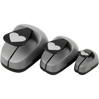 3 - Piece Nested Heart Craft Punch Set - 25/49/75mm Paper Punches for Scrapbooking - Home - Crafts