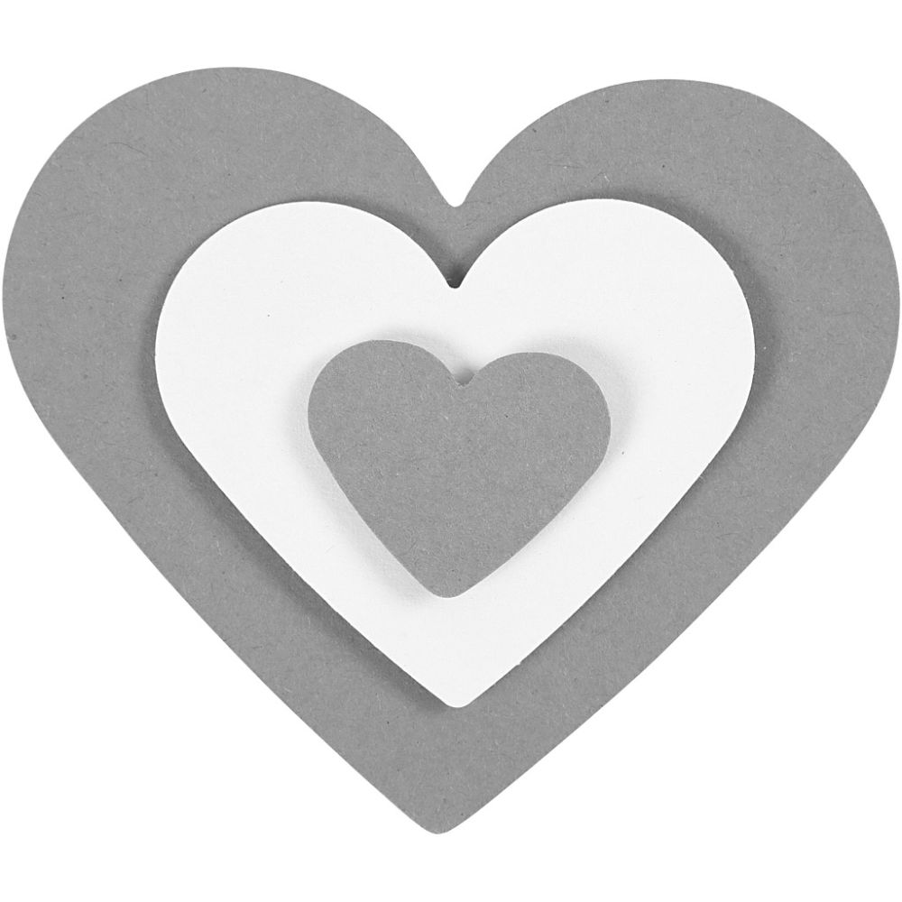 3 - Piece Nested Heart Craft Punch Set - 25/49/75mm Paper Punches for Scrapbooking - Home - Crafts